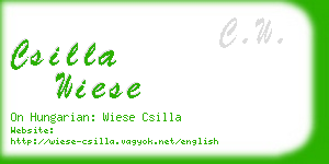 csilla wiese business card